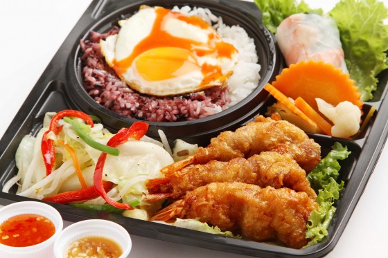 『海老の肉巻きご飯』 『海老の肉巻きご飯』